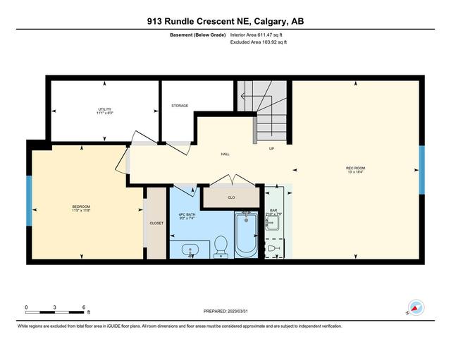 913 Rundle Crescent Ne, Home with 3 bedrooms, 3 bathrooms and 2 parking in Calgary AB | Image 48