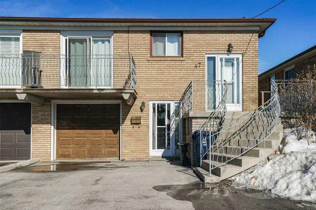 47 Cobb Ave, House semidetached with 3 bedrooms, 2 bathrooms and 4 parking in Toronto ON | Image 1