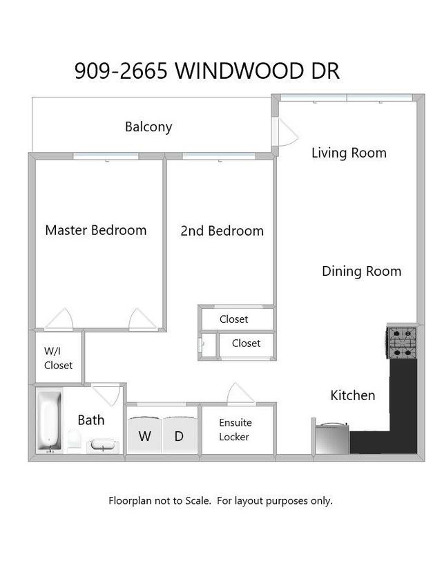 909 - 2665 Windwood Dr, Condo with 2 bedrooms, 1 bathrooms and 1 parking in Mississauga ON | Image 20