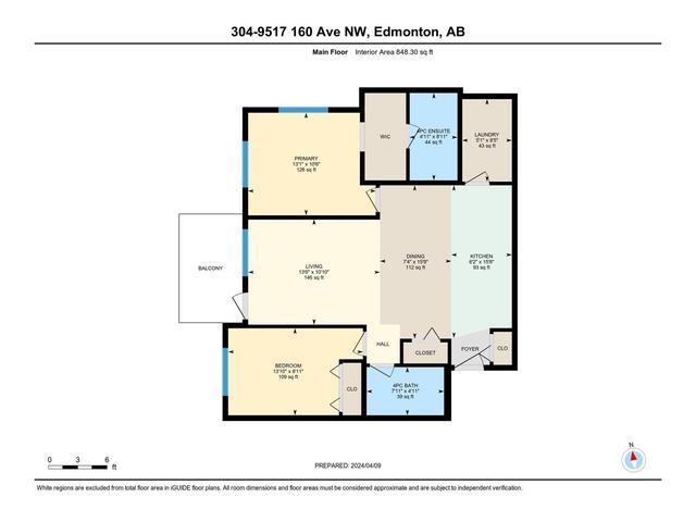 304 - 9517 160 Av Nw, Condo with 2 bedrooms, 2 bathrooms and 1 parking in Edmonton AB | Image 3