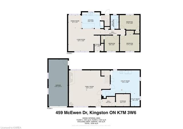 459 Mcewen Drive, House detached with 3 bedrooms, 1 bathrooms and 3 parking in Kingston ON | Image 40