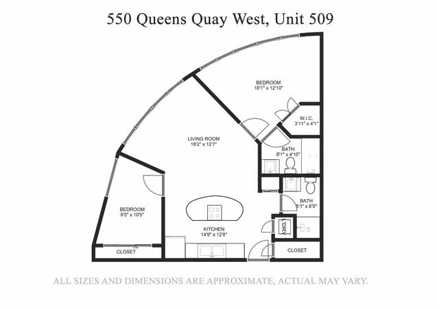 509 - 550 Queens Quay W, Condo with 2 bedrooms, 2 bathrooms and 1 parking in Toronto ON | Image 32