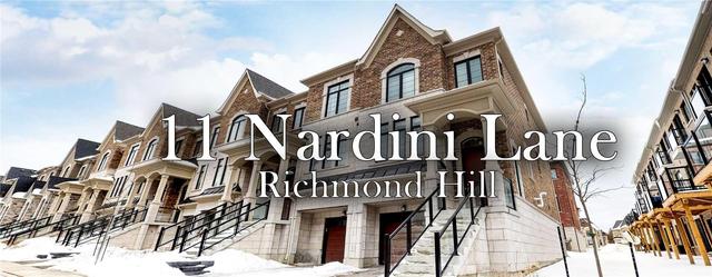 11 Nardini Lane, House attached with 3 bedrooms, 4 bathrooms and 1 parking in Richmond Hill ON | Image 1