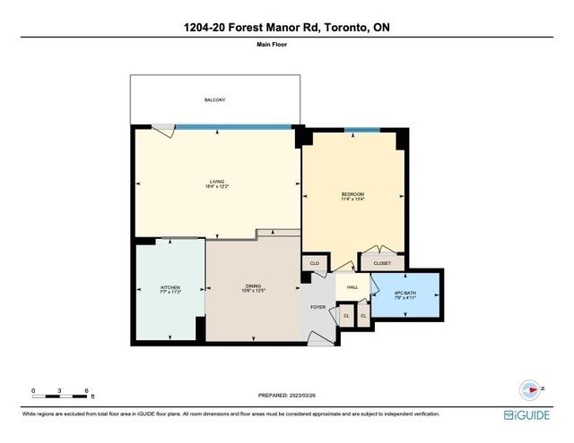 1204 - 20 Forest Manor Rd, Condo with 1 bedrooms, 1 bathrooms and 1 parking in Toronto ON | Image 5