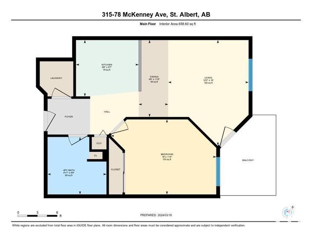 315 - 78 Mckenney Av, Condo with 1 bedrooms, 1 bathrooms and 1 parking in St. Albert AB | Image 57
