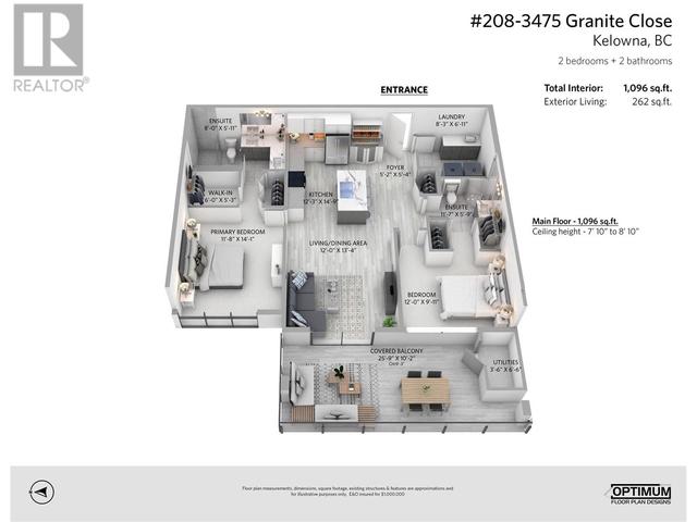 208 - 3475 Granite Close, Condo with 2 bedrooms, 2 bathrooms and 1 parking in Kelowna BC | Image 32