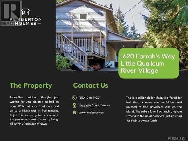 1620 Farrah's Way, House detached with 2 bedrooms, 2 bathrooms and 2 parking in Nanaimo F BC | Card Image
