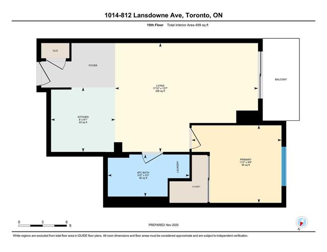1014 - 812 Lansdowne Ave, Condo with 1 bedrooms, 1 bathrooms and 0 parking in Toronto ON | Image 13