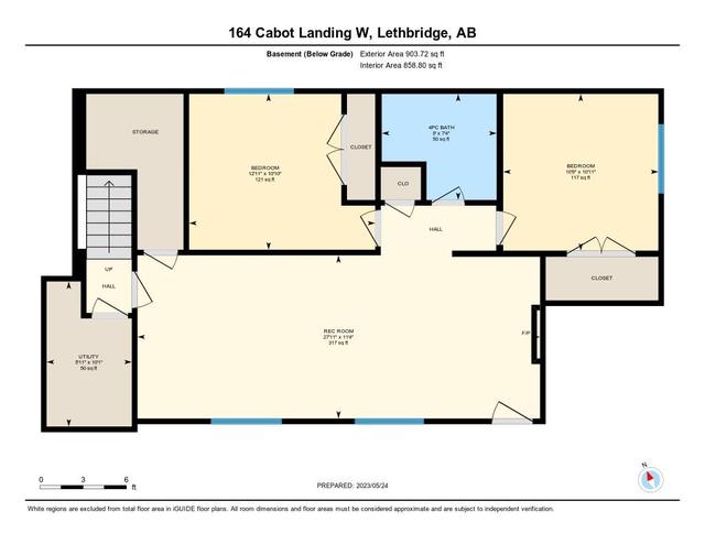 164 Cabot Landing W, House detached with 4 bedrooms, 3 bathrooms and 4 parking in Lethbridge AB | Image 36