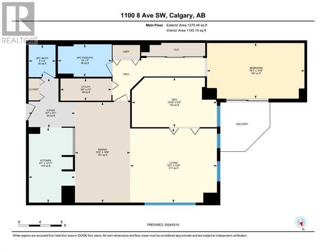 1005, - 1100 8 Avenue Sw, Condo with 1 bedrooms, 1 bathrooms and 1 parking in Calgary AB | Image 3