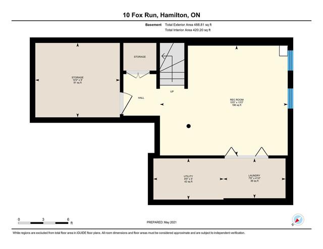 10 Fox Run Tr, House attached with 3 bedrooms, 2 bathrooms and 2 parking in Hamilton ON | Image 35