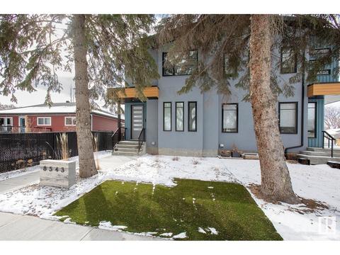8543 67 Av Nw, House semidetached with 4 bedrooms, 3 bathrooms and null parking in Edmonton AB | Card Image