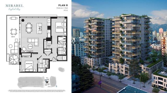 1304 - 1180 Broughton Street, Condo with 2 bedrooms, 2 bathrooms and null parking in Vancouver BC | Card Image