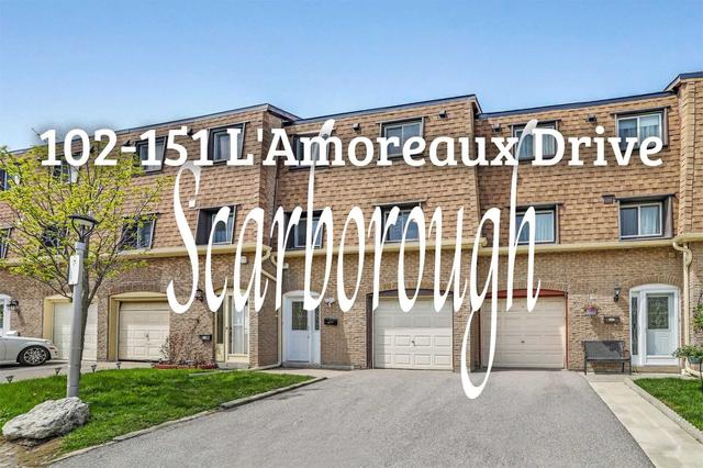 102 - 151 L'amoreaux Dr, Townhouse with 3 bedrooms, 2 bathrooms and 2 parking in Toronto ON | Card Image