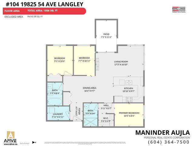 104 - 19825 54 Avenue, Condo with 3 bedrooms, 2 bathrooms and 1 parking in Langley BC | Image 26