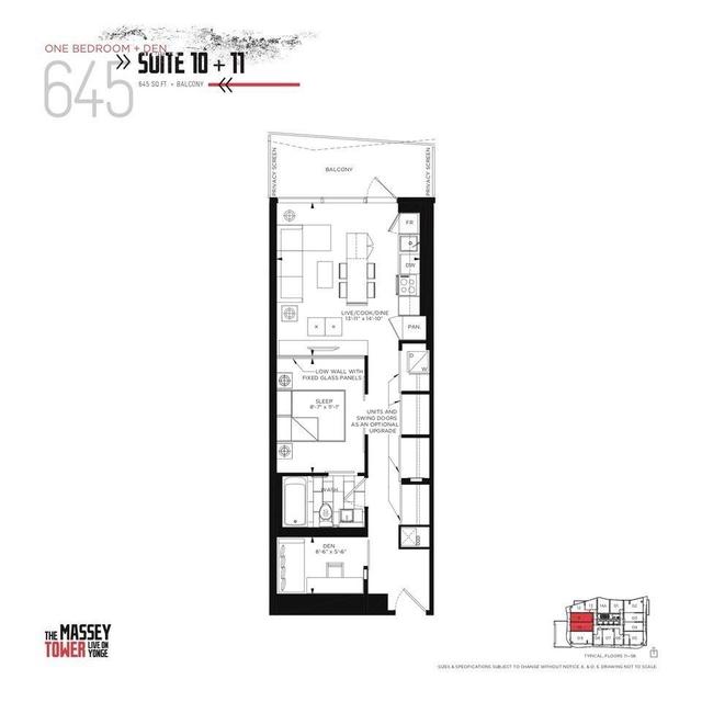 4410 - 197 Yonge St, Condo with 1 bedrooms, 1 bathrooms and null parking in Toronto ON | Image 3