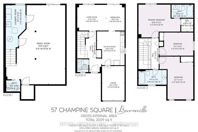 57 Champine Sq, House detached with 3 bedrooms, 4 bathrooms and 3 parking in Clarington ON | Image 33