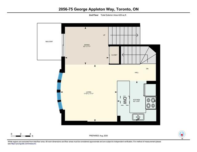 2056 - 75 George Appleton Way, Townhouse with 3 bedrooms, 2 bathrooms and 1 parking in Toronto ON | Image 15