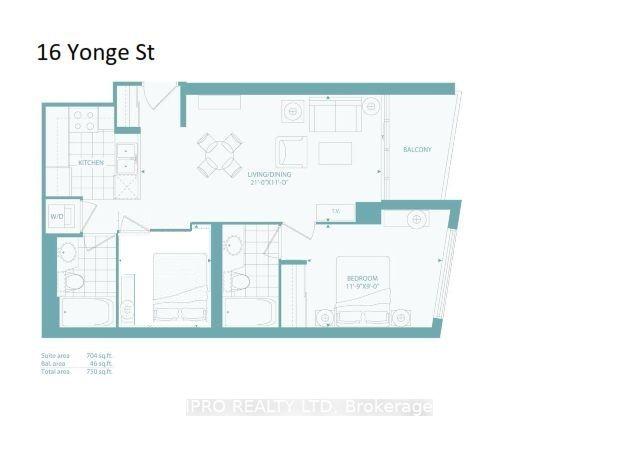 1206 - 16 Yonge St, Condo with 1 bedrooms, 2 bathrooms and 1 parking in Toronto ON | Image 18