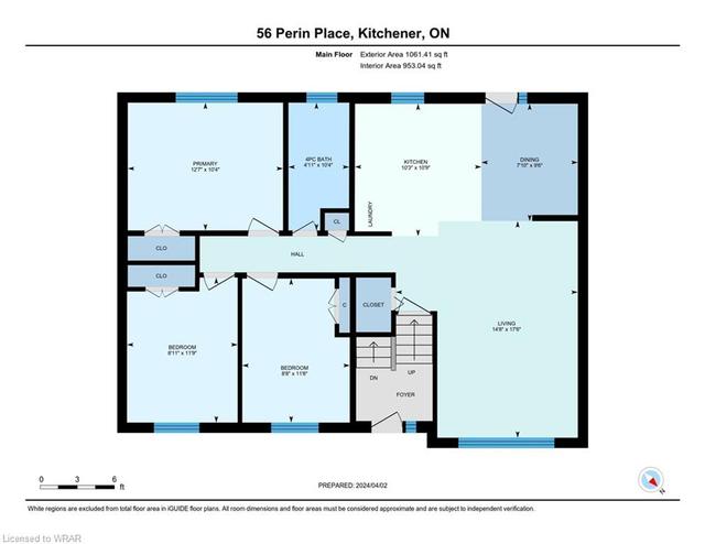 56 Perin Place, House detached with 3 bedrooms, 2 bathrooms and 3 parking in Kitchener ON | Image 5