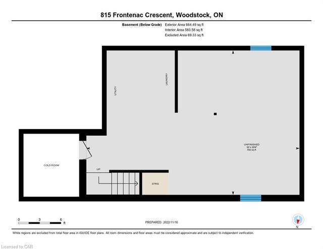 815 Frontenac Crescent, House detached with 3 bedrooms, 1 bathrooms and 3 parking in Woodstock ON | Image 44