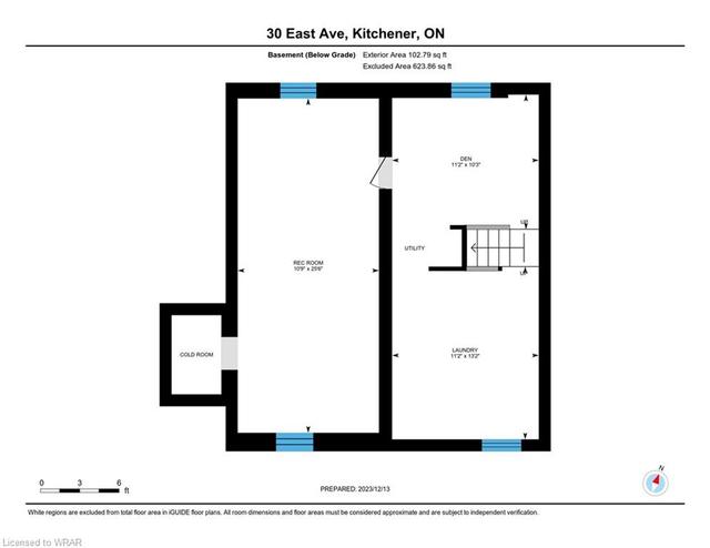 30 East Avenue, House detached with 2 bedrooms, 2 bathrooms and 3 parking in Kitchener ON | Image 33