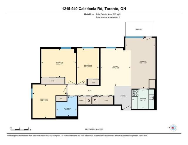 1215 - 940 Caledonia Rd, Condo with 3 bedrooms, 1 bathrooms and 1 parking in Toronto ON | Image 24