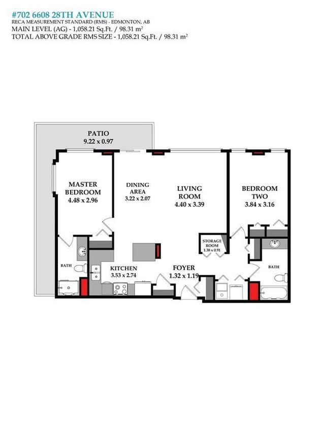 702 - 6608 28 Av Nw, Condo with 2 bedrooms, 2 bathrooms and 1 parking in Edmonton AB | Image 21