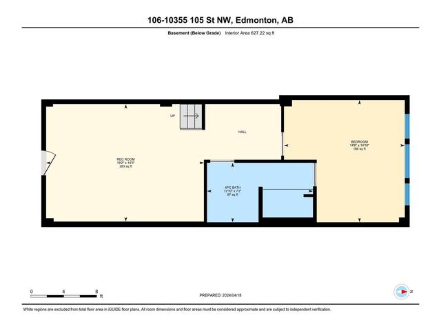 106 - 10355 105 St Nw, Condo with 1 bedrooms, 2 bathrooms and 1 parking in Edmonton AB | Image 59