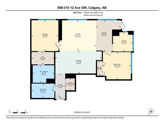 808 - 310 12 Avenue Sw, Condo with 2 bedrooms, 2 bathrooms and 1 parking in Calgary AB | Image 39