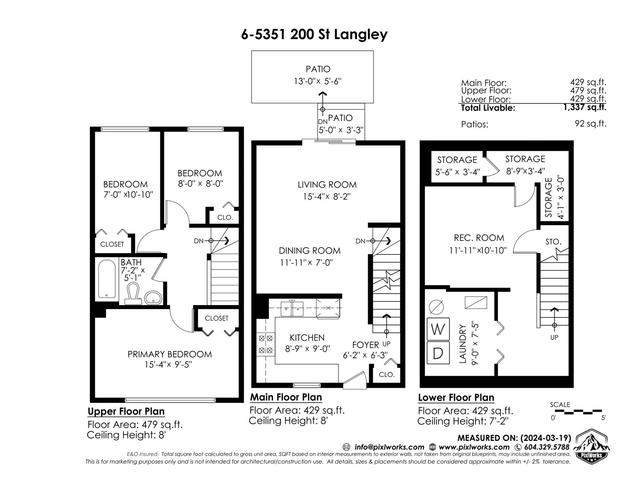 6 - 5351 200 Street, House attached with 3 bedrooms, 1 bathrooms and 1 parking in Langley BC | Image 17