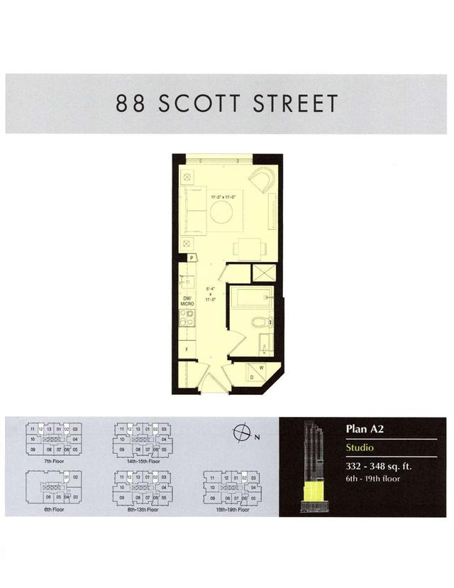 902 - 88 Scott St, Condo with 0 bedrooms, 1 bathrooms and 0 parking in Toronto ON | Image 1