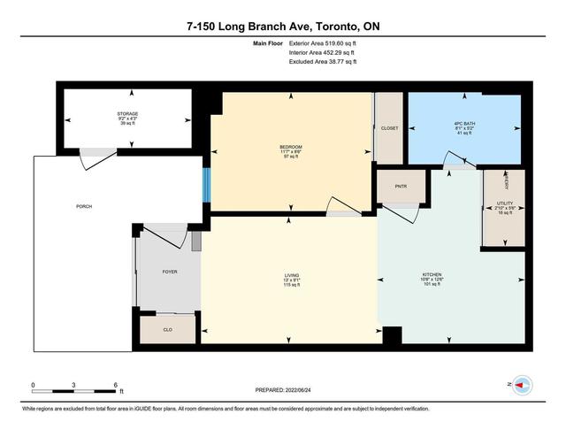 7 - 150 Long Branch Ave, Townhouse with 1 bedrooms, 1 bathrooms and 0 parking in Toronto ON | Image 19