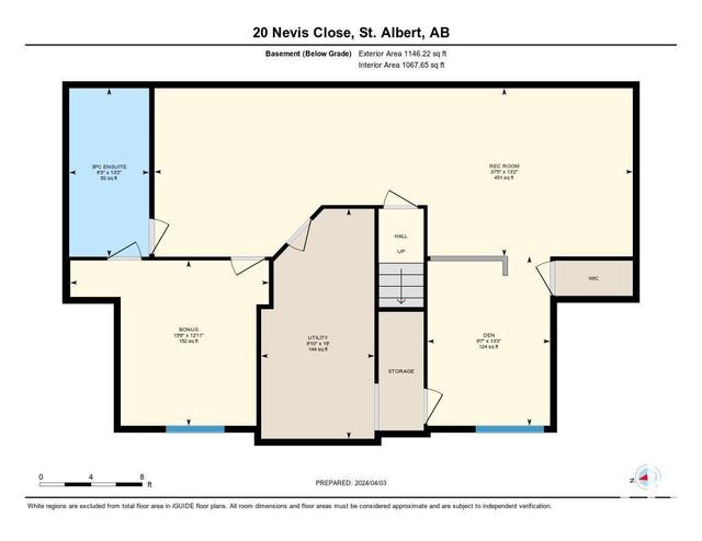 20 Nevis Cl, House semidetached with 3 bedrooms, 3 bathrooms and 4 parking in St. Albert AB | Image 51