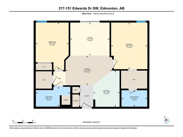 217 - 151 Edwards Dr Sw, Condo with 2 bedrooms, 2 bathrooms and 1 parking in Edmonton AB | Image 44