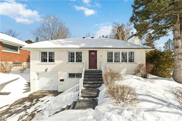 3 Florette Street, House detached with 3 bedrooms, 2 bathrooms and 5 parking in Ottawa ON | Image 1