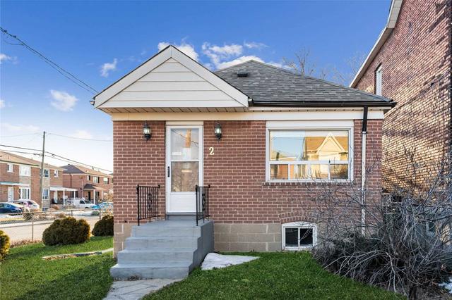 2 Ravenal St, House detached with 2 bedrooms, 1 bathrooms and 4 parking in Toronto ON | Image 1