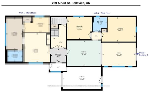 unit 1 - 209 Albert St, House detached with 2 bedrooms, 1 bathrooms and 2 parking in Belleville ON | Image 3
