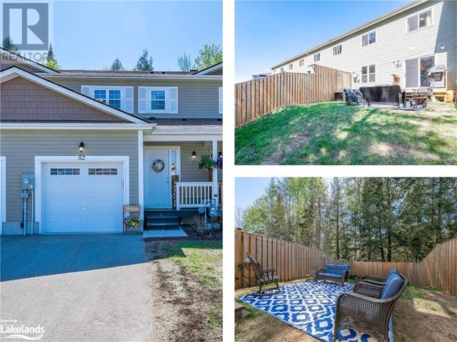 52 Little Ryans Way, House attached with 3 bedrooms, 2 bathrooms and 2 parking in Bracebridge ON | Card Image