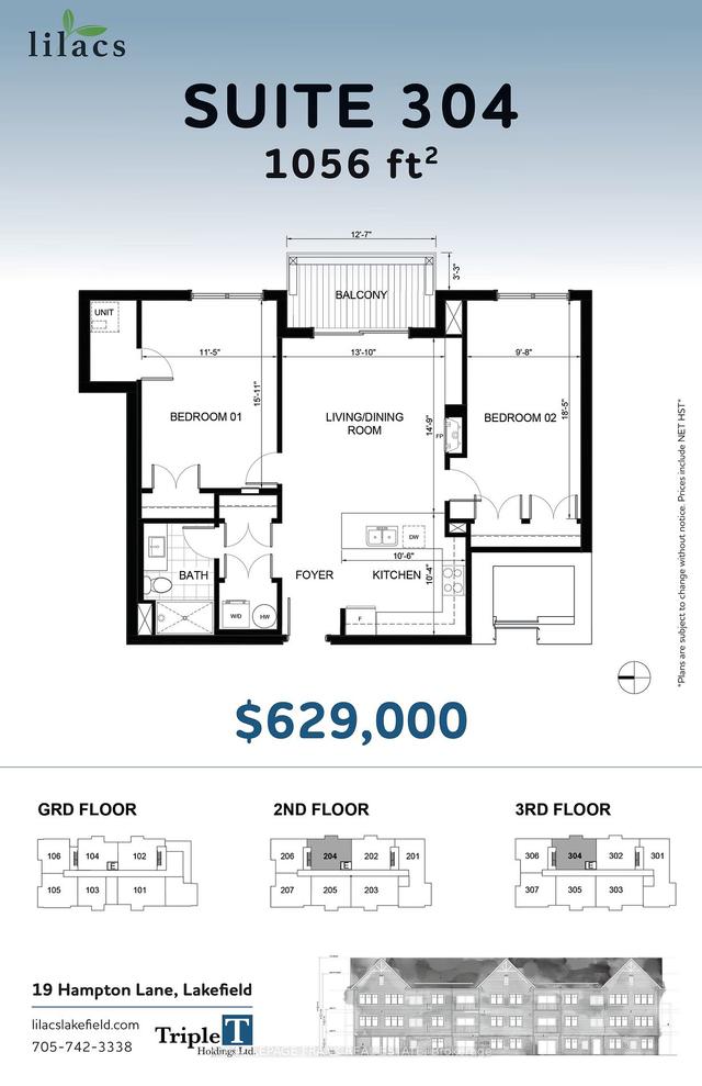 304 - 19 Hampton Lane, Condo with 2 bedrooms, 1 bathrooms and 2 parking in Selwyn ON | Image 19