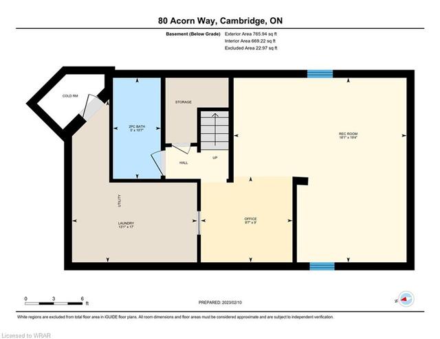 80 Acorn Way, House detached with 3 bedrooms, 2 bathrooms and 4 parking in Cambridge ON | Image 46