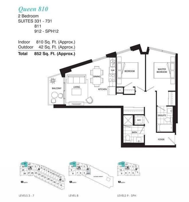 1012 - 50 Bruyeres Mews, Condo with 2 bedrooms, 2 bathrooms and 1 parking in Toronto ON | Image 13