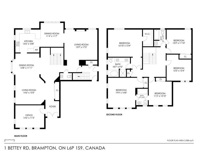 1 Bettey Rd, House detached with 5 bedrooms, 6 bathrooms and 6 parking in Brampton ON | Image 16