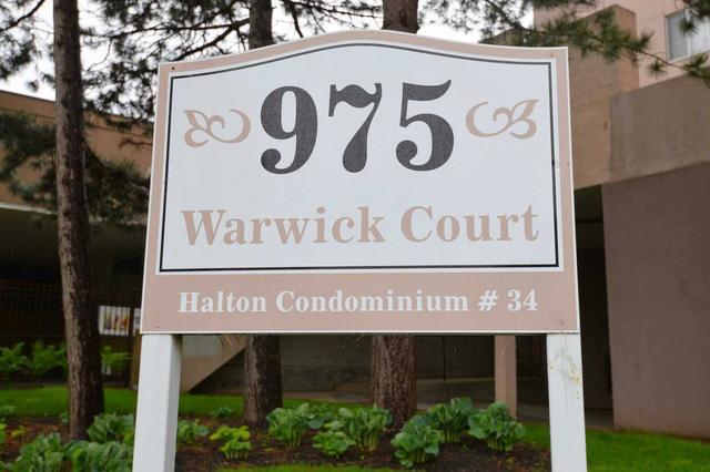 1608 - 975 Warwick Crt, Condo with 2 bedrooms, 1 bathrooms and 1 parking in Burlington ON | Image 12
