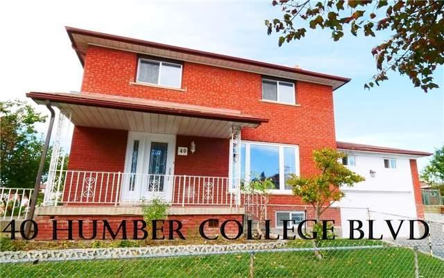 40 Humber College Blvd, House detached with 4 bedrooms, 3 bathrooms and 3 parking in Toronto ON | Image 1