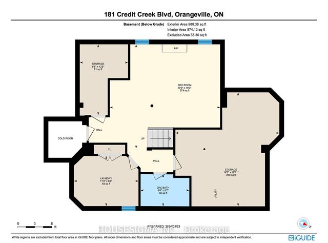 181 Credit Creek Blvd, House detached with 4 bedrooms, 4 bathrooms and 5 parking in Orangeville ON | Image 35