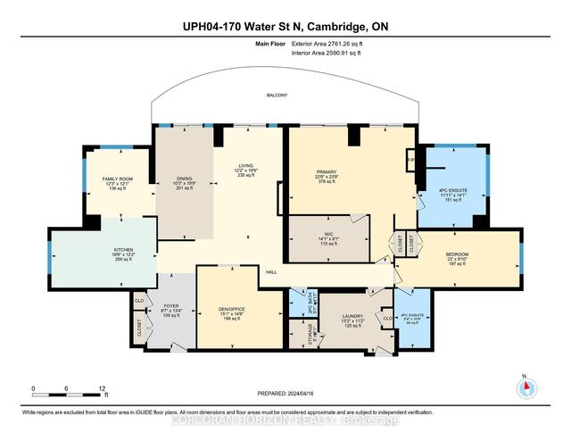 uph4 - 170 Water St N, Condo with 2 bedrooms, 3 bathrooms and 2 parking in Cambridge ON | Image 30