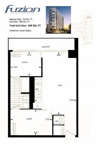 704 - 20 Joe Shuster Way, Condo with 1 bedrooms, 1 bathrooms and 0 parking in Toronto ON | Image 4