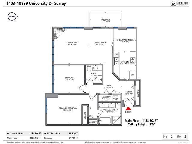 1403 - 10899 University Drive, Condo with 2 bedrooms, 2 bathrooms and 1 parking in Surrey BC | Image 28