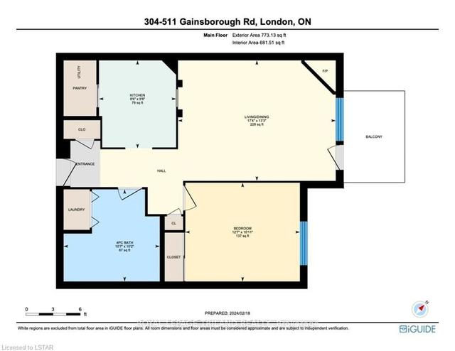 304 - 511 Gainsborough Rd, Home with 1 bedrooms, 1 bathrooms and 1 parking in London ON | Image 15